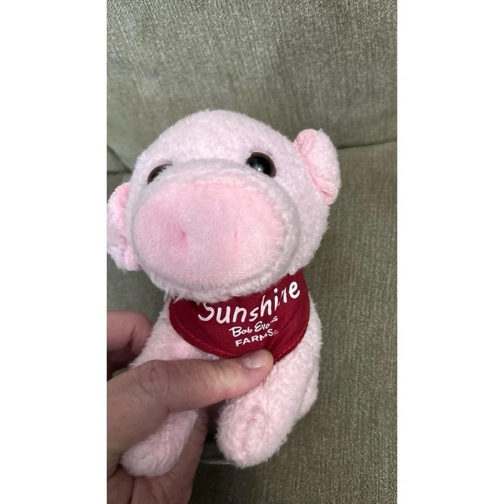 Bob Evans Farms Sunshine Pink Pig Plush Doll VTG